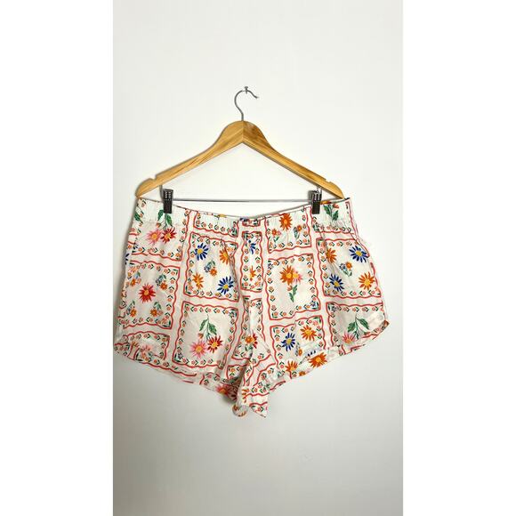 Floral Postcard Poplin Boxer Pajama Shorts Old Navy Size XL - Picture 5 of 5